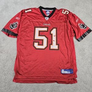 Vtg Tampa Bay Bucs Jersey Authentic Reebok Mens 2XL Red Barrett Rudd